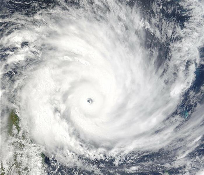 Satellite image of a hurricane 